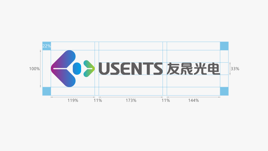 光电公司VI设计－标志组合比例限定